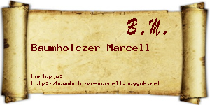 Baumholczer Marcell névjegykártya